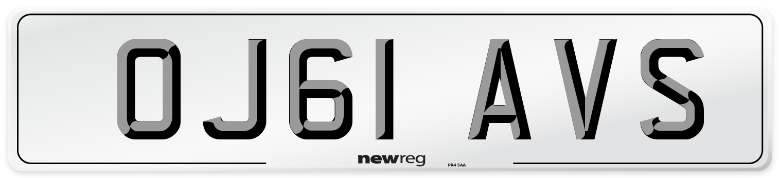 OJ61 AVS Number Plate from New Reg